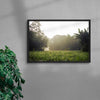 Morning in countryside contemporary wall art print by la_malinde - sold by DROOL
