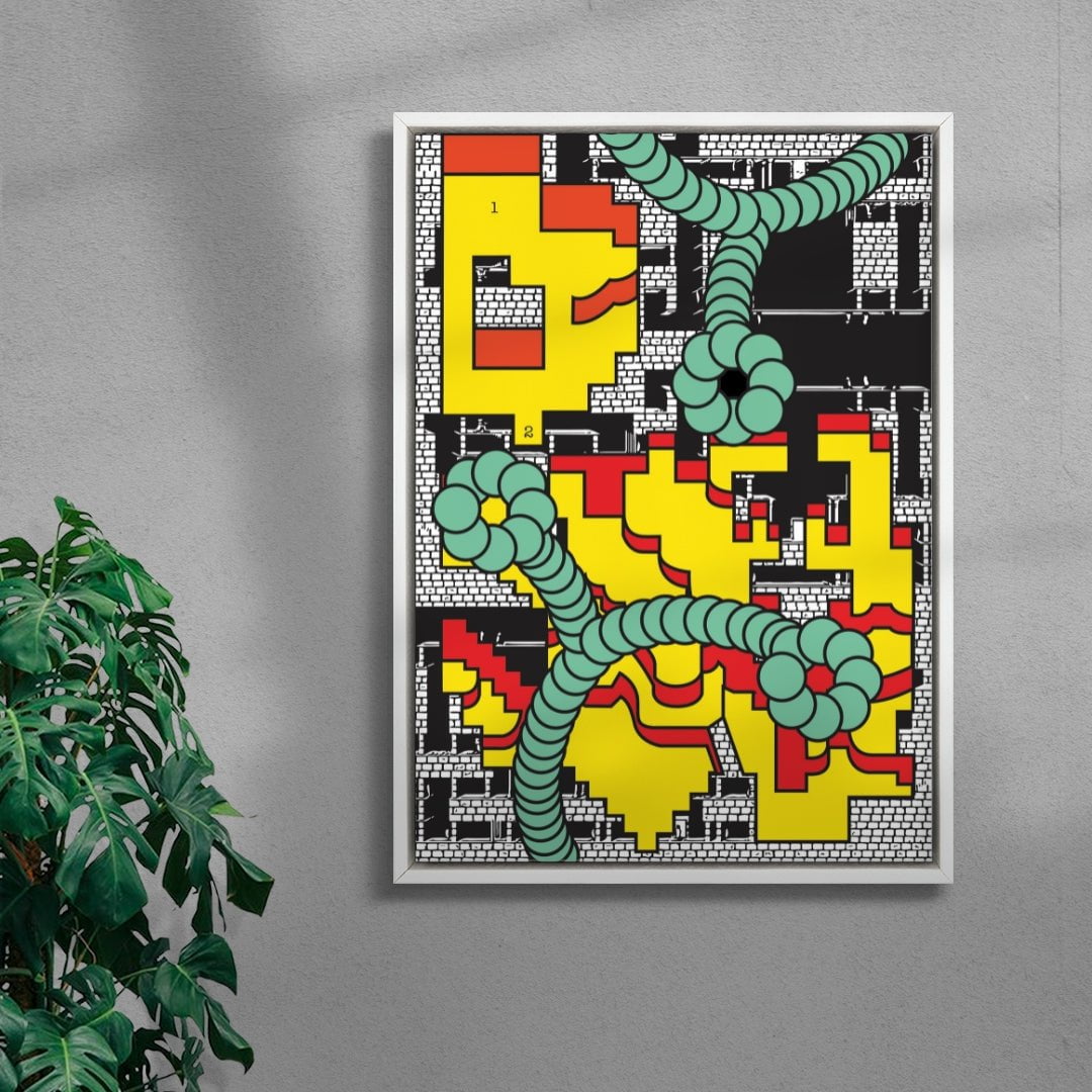 Structures & Bricks contemporary wall art print by Naia Escribano - sold by DROOL