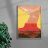 Red Volcano contemporary wall art print by Lily Kong - sold by DROOL