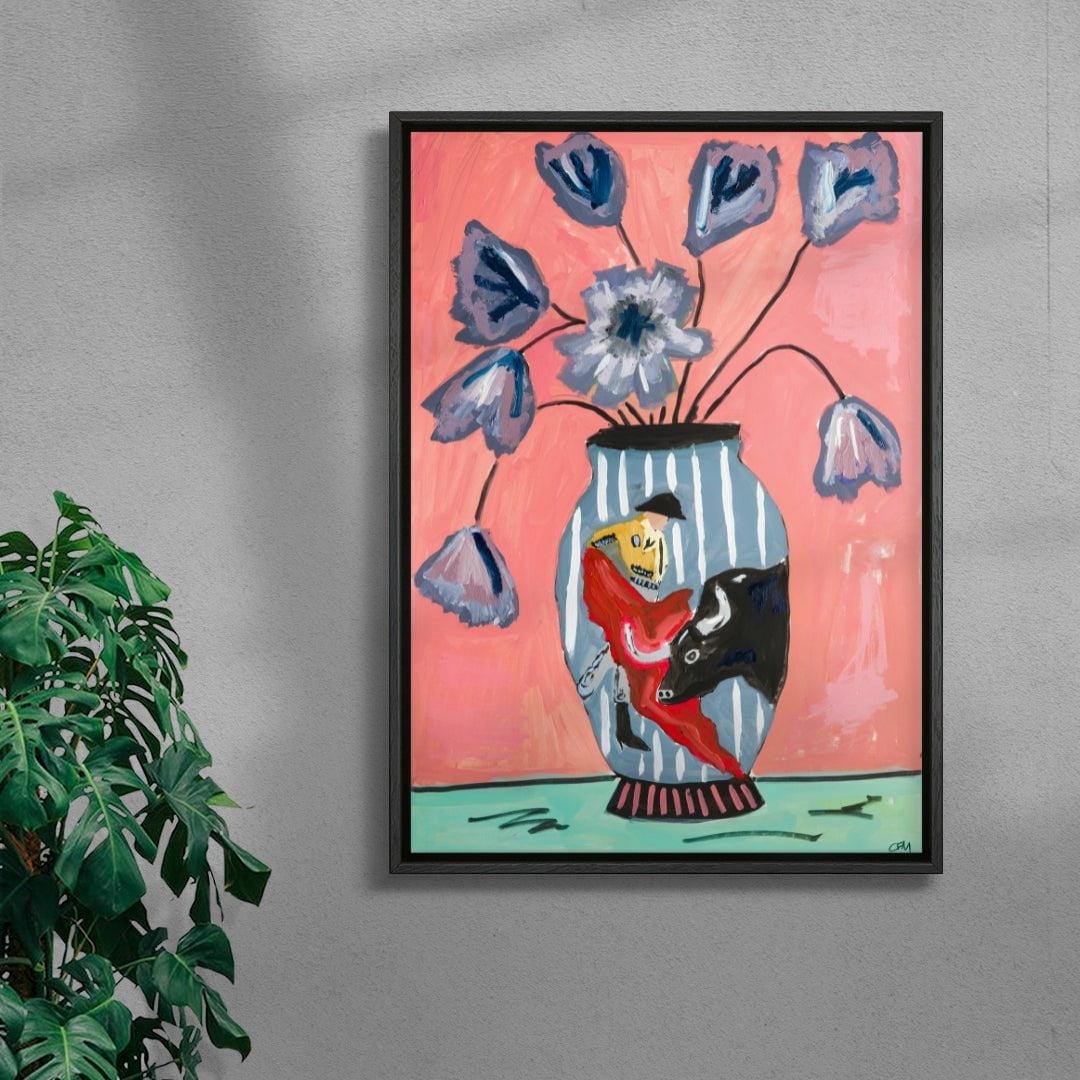 Toro contemporary canvas art print by  - sold by DROOL
