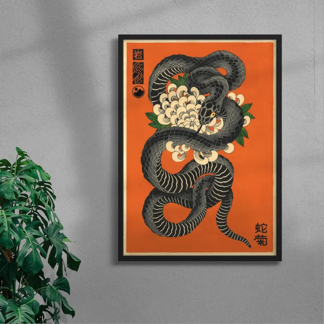 Serpent & Chrysanthemum