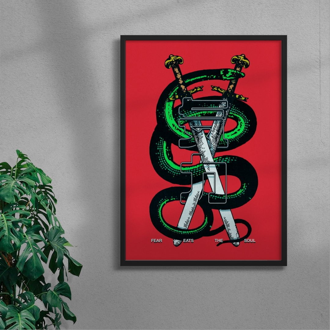 Fear Eats the Soul contemporary wall art print by Othman Zougam - sold by DROOL