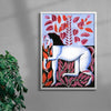 Baby Blue Horse contemporary wall art print by Carla Petelski - sold by DROOL