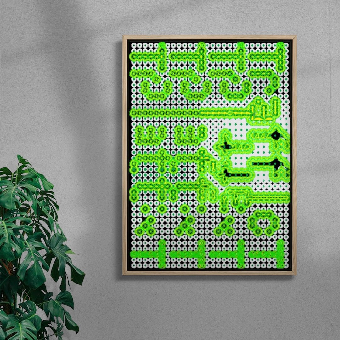 Poster 19 contemporary canvas art print by Gang Buron-Yi - sold by DROOL