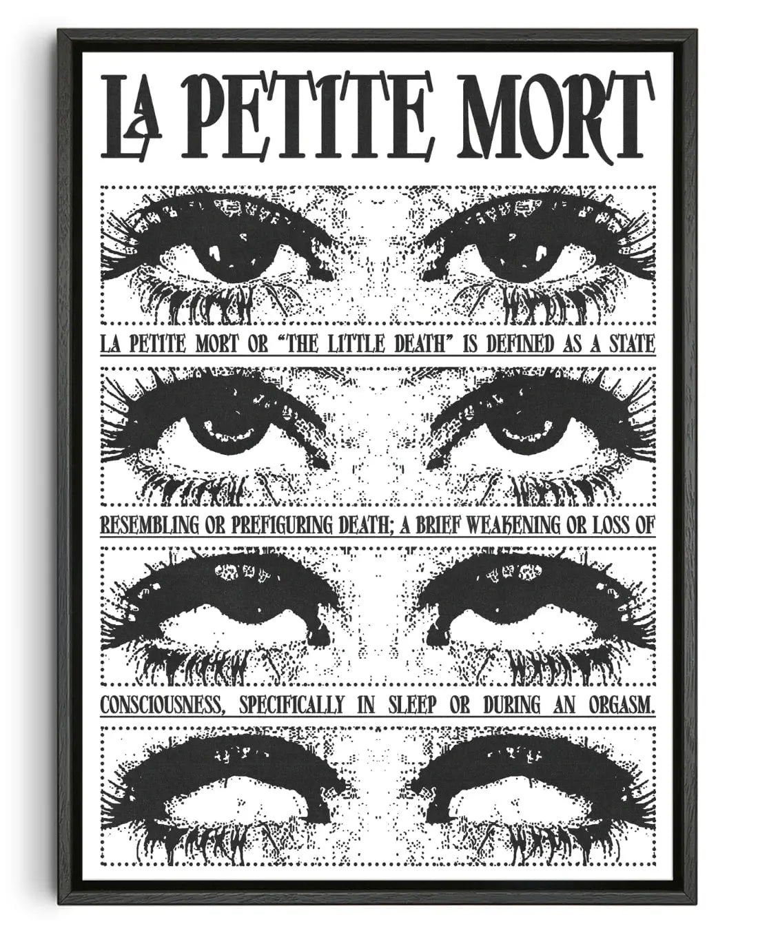 The Little Death (Mono) contemporary wall art print by Utsav Verma - sold by DROOL