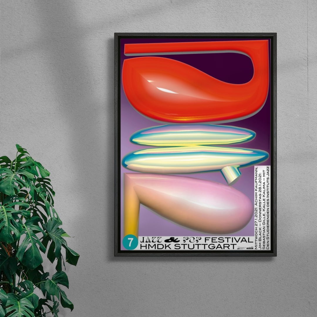 Jazz & Pop Festival contemporary wall art print by Malena Kronschnabl - sold by DROOL