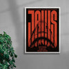 JAWS contemporary wall art print by Justyna Frąckiewicz - sold by DROOL