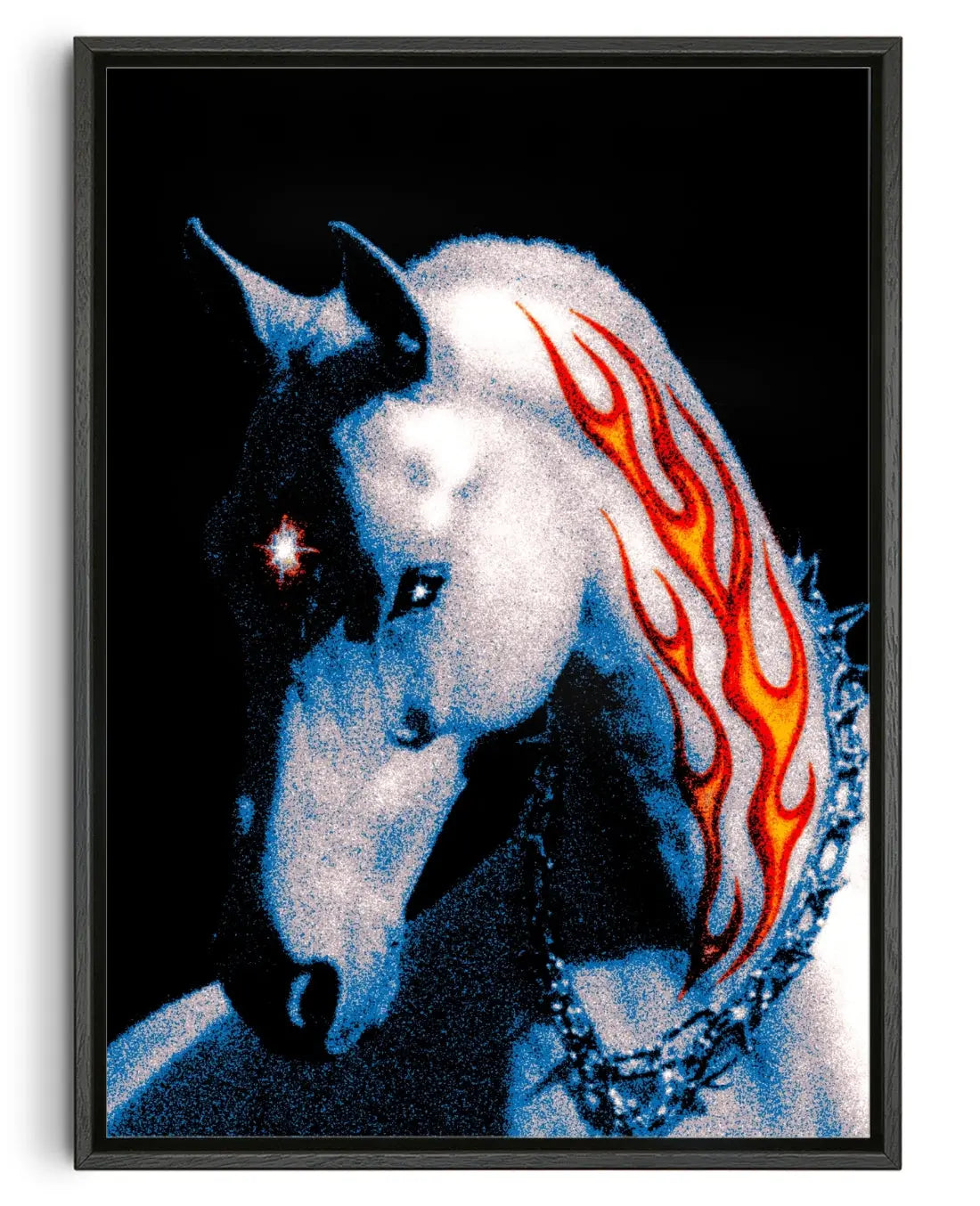 fire rides with me contemporary canvas print by Blank Embrace - sold by DROOL