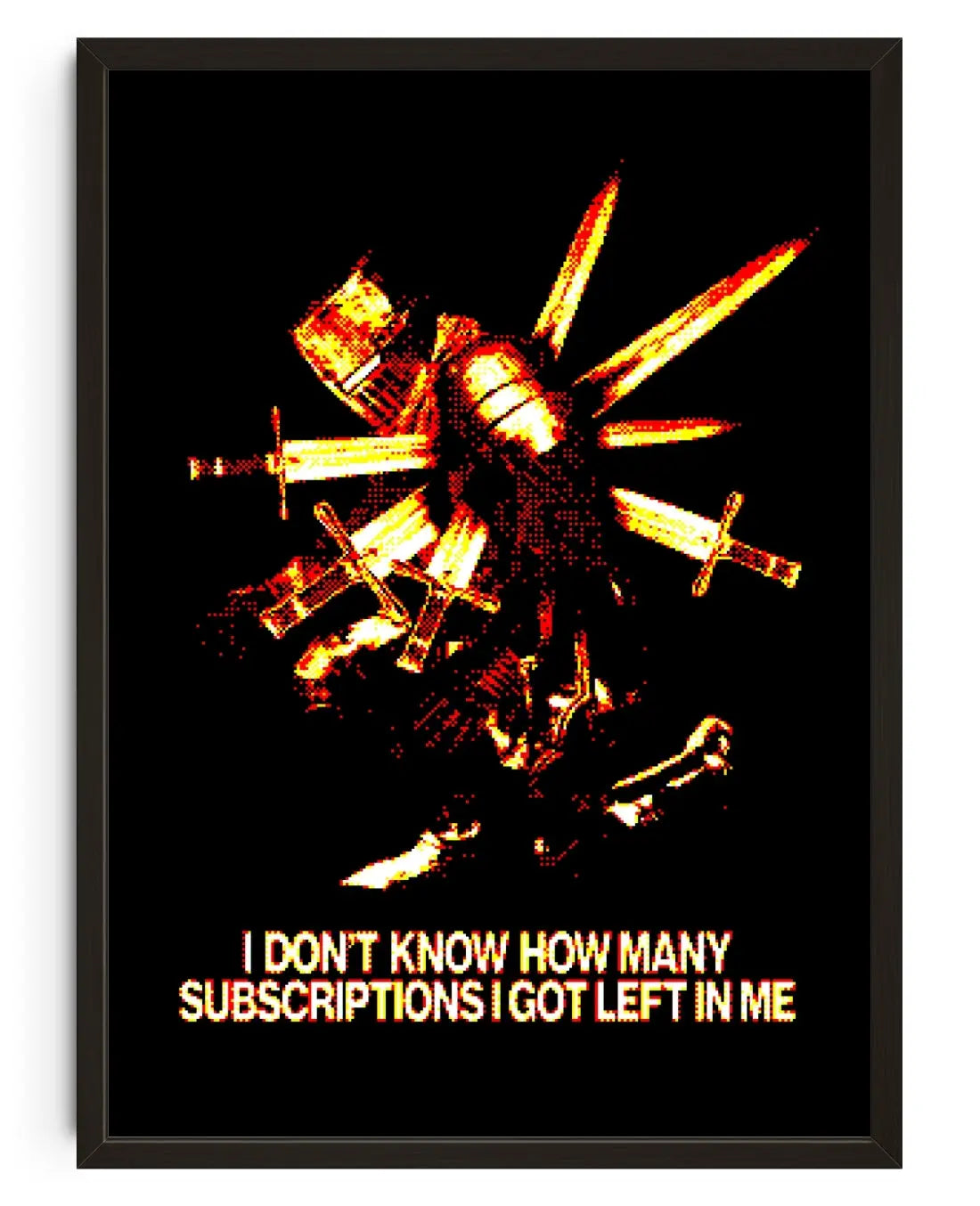 I Don't Know How Many Subscriptions I Got Left In Me contemporary art print by christos.jpeg - sold by DROOL