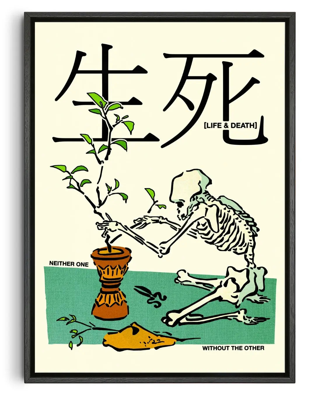 Life & Death contemporary canvas print by Othman Zougam - sold by DROOL