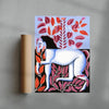 Baby Blue Horse contemporary wall art print by Carla Petelski - sold by DROOL