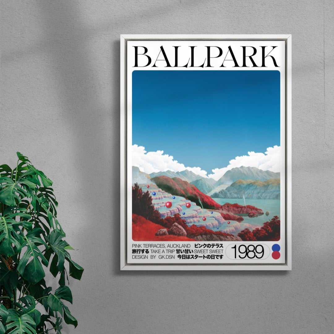 BALLPARK contemporary wall art print by George Kempster - sold by DROOL