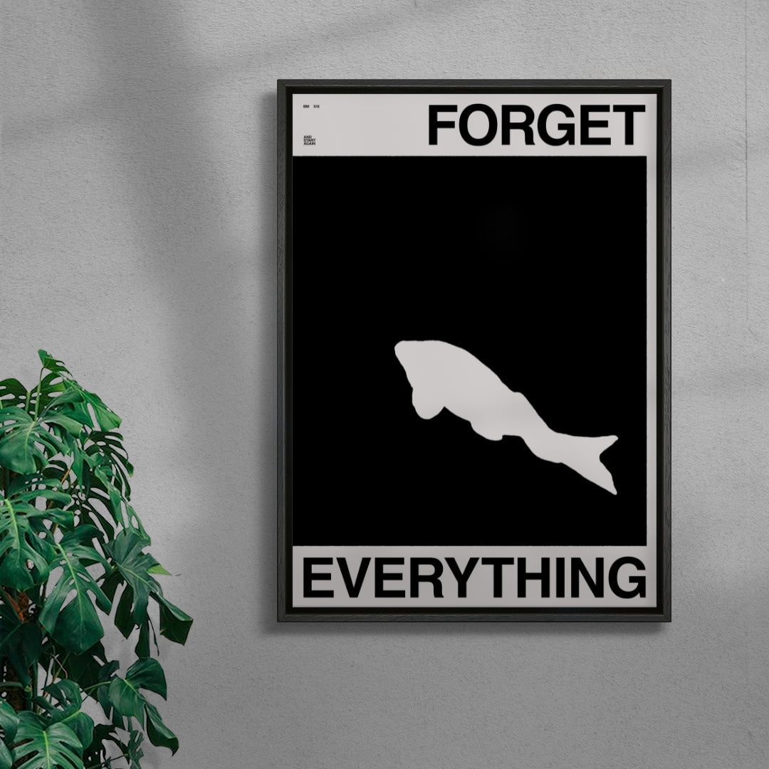 FORGET EVERYTHING contemporary wall art print by Brad Mead - sold by DROOL