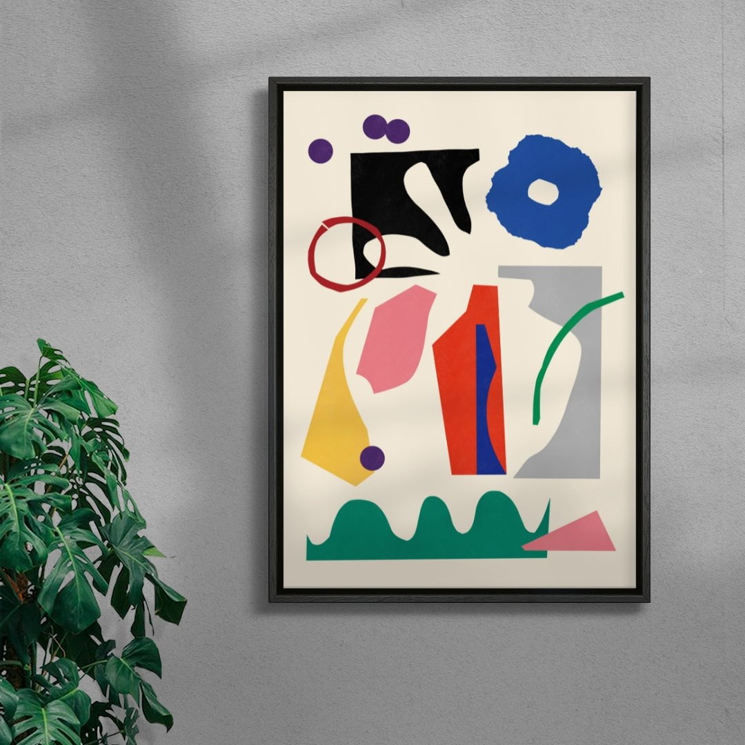 Paper Garden II contemporary wall art print by Stell Paper - sold by DROOL