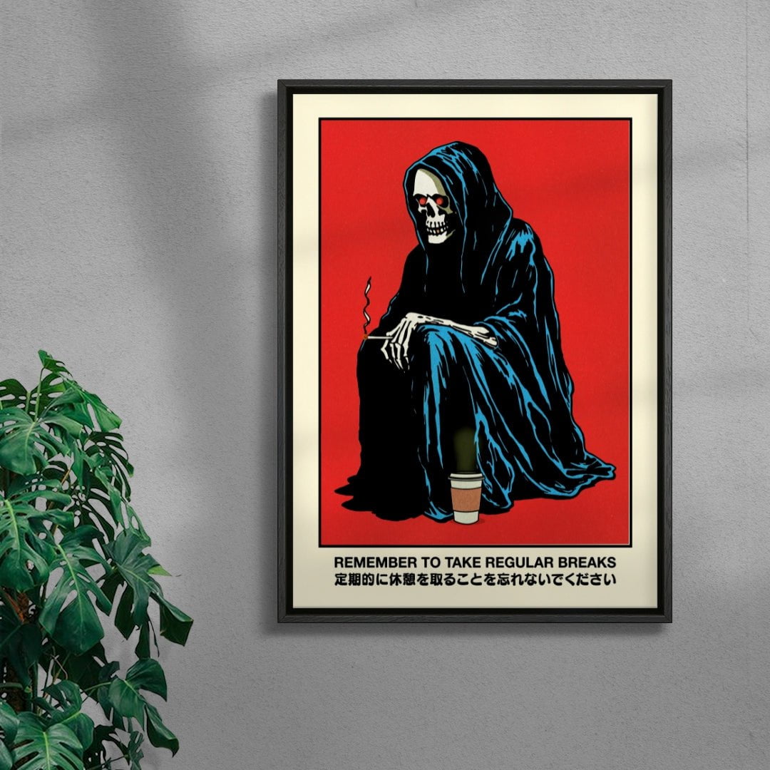 Regular Breaks contemporary wall art print by Othman Zougam - sold by DROOL