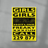 GIRLS GIRLS GIRLS contemporary wall art print by Sven Silk - sold by DROOL