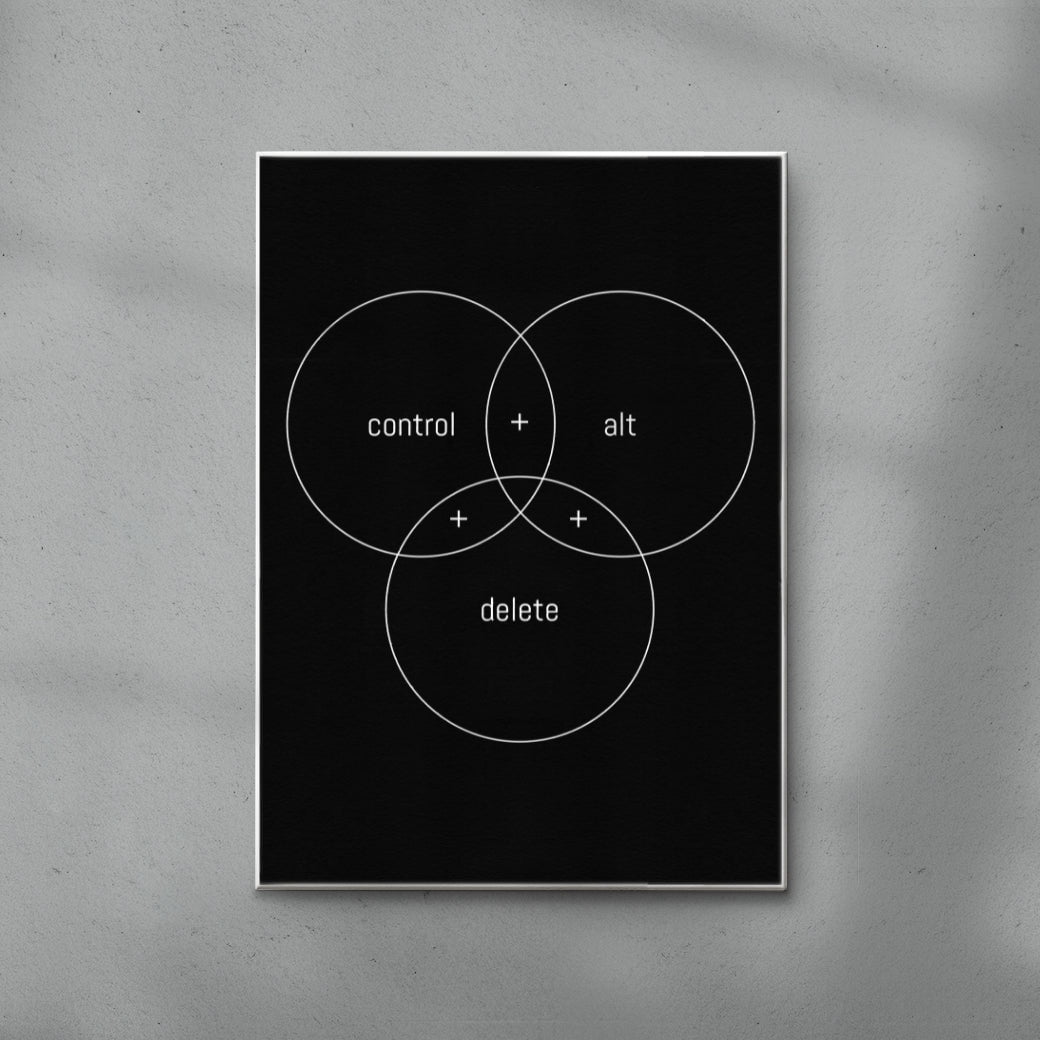 Ctrl+Alt+Del contemporary wall art print by Roman Post. - sold by DROOL