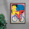 Happy Cycling contemporary wall art print by Nina Bachmann - sold by DROOL