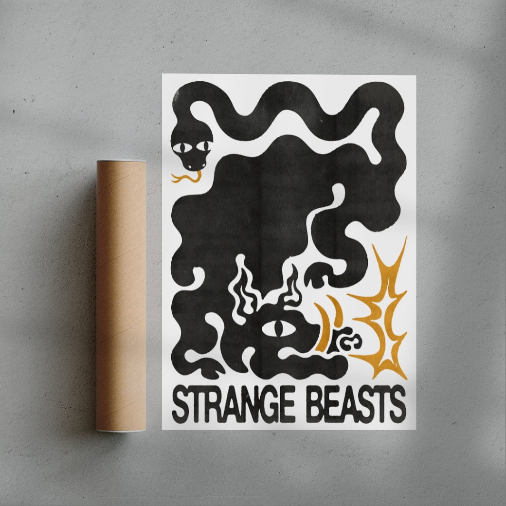 Strange Beasts contemporary wall art print by Alexander Khabbazi - sold by DROOL