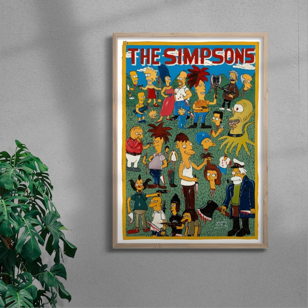 The Simpsons contemporary wall art print by Deadly Prey - sold by DROOL