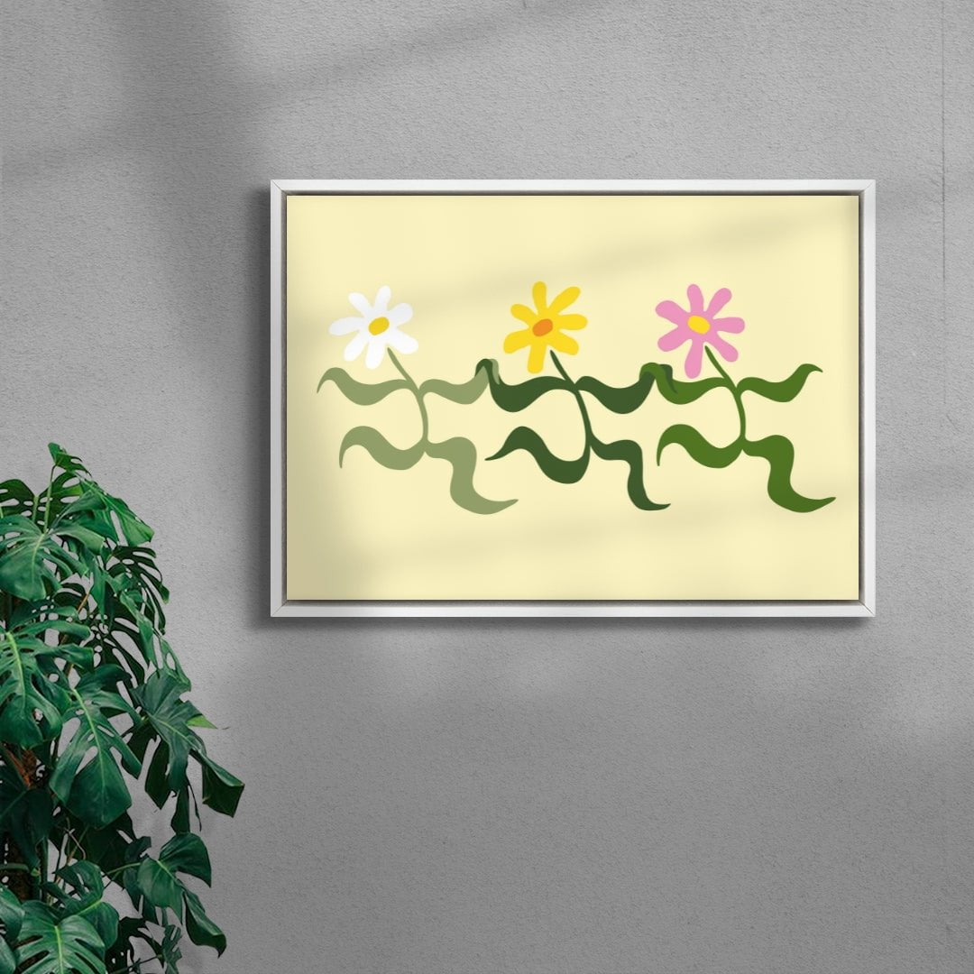 Flower 5 contemporary wall art print by Max Blackmore - sold by DROOL