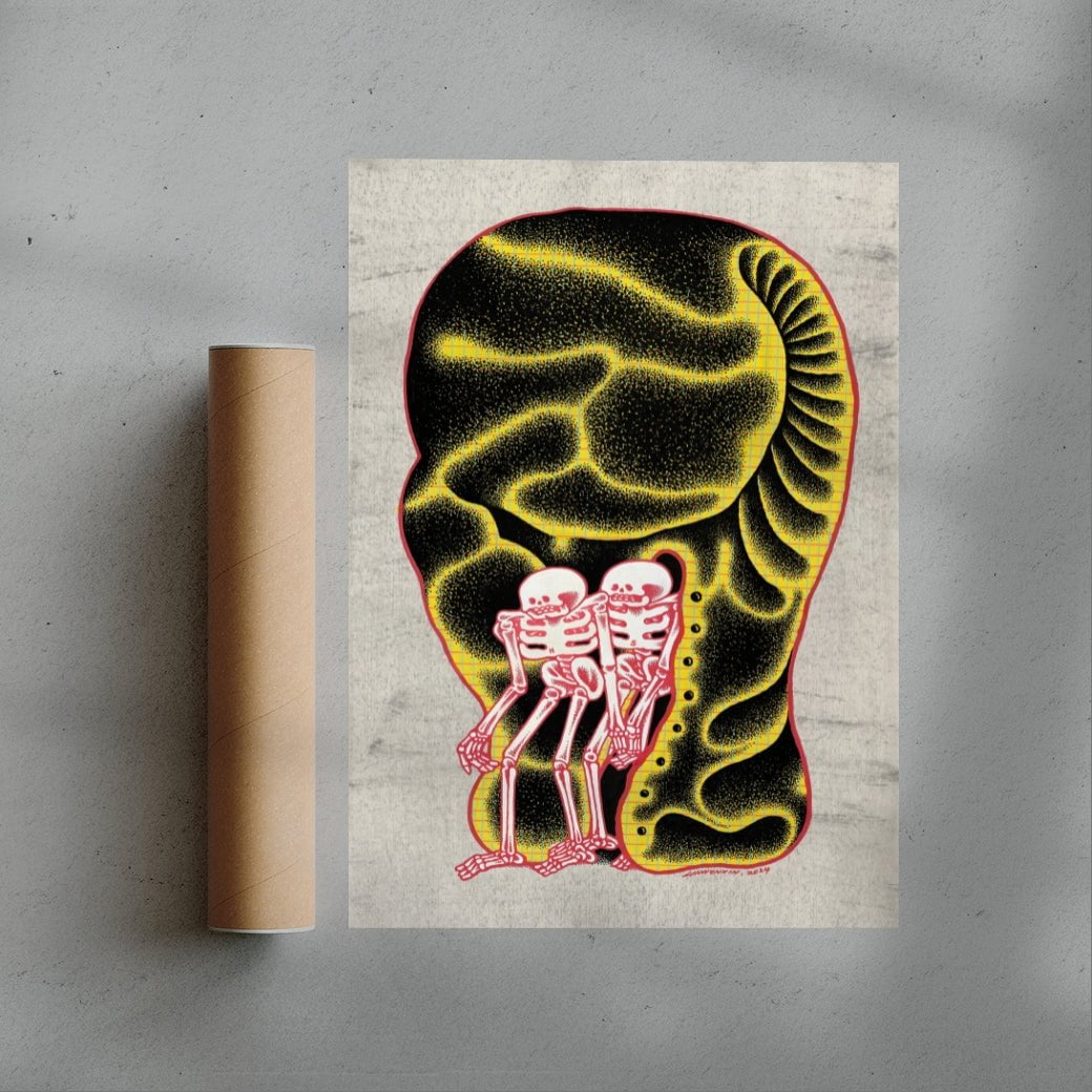 Love in Boxing Gloves contemporary wall art print by LINWENXIN - sold by DROOL