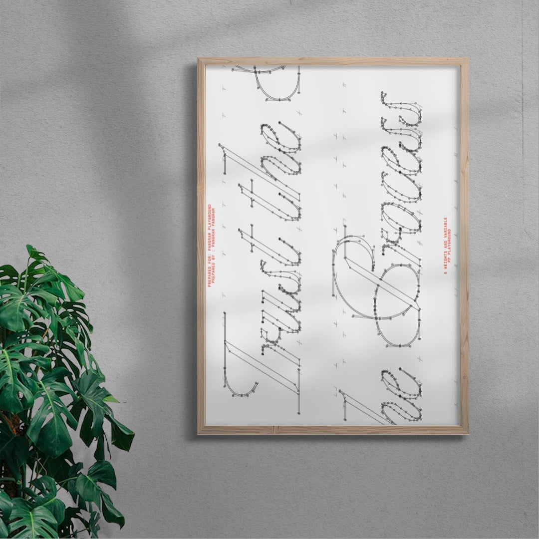 Trust the Process contemporary wall art print by Pangram Pangram Foundry - sold by DROOL