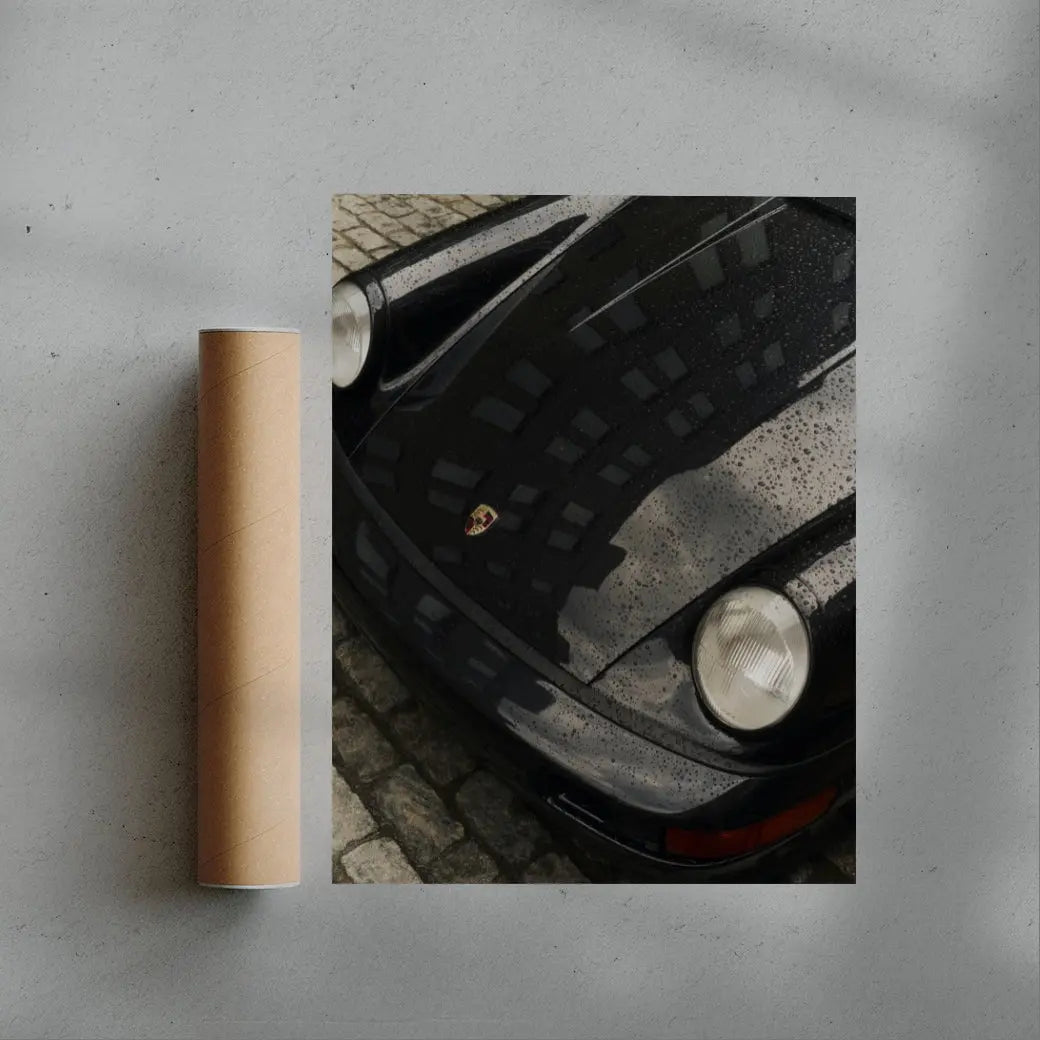 Porsche on cobbles 1 contemporary wall art print by Jonathan Elyea - sold by DROOL
