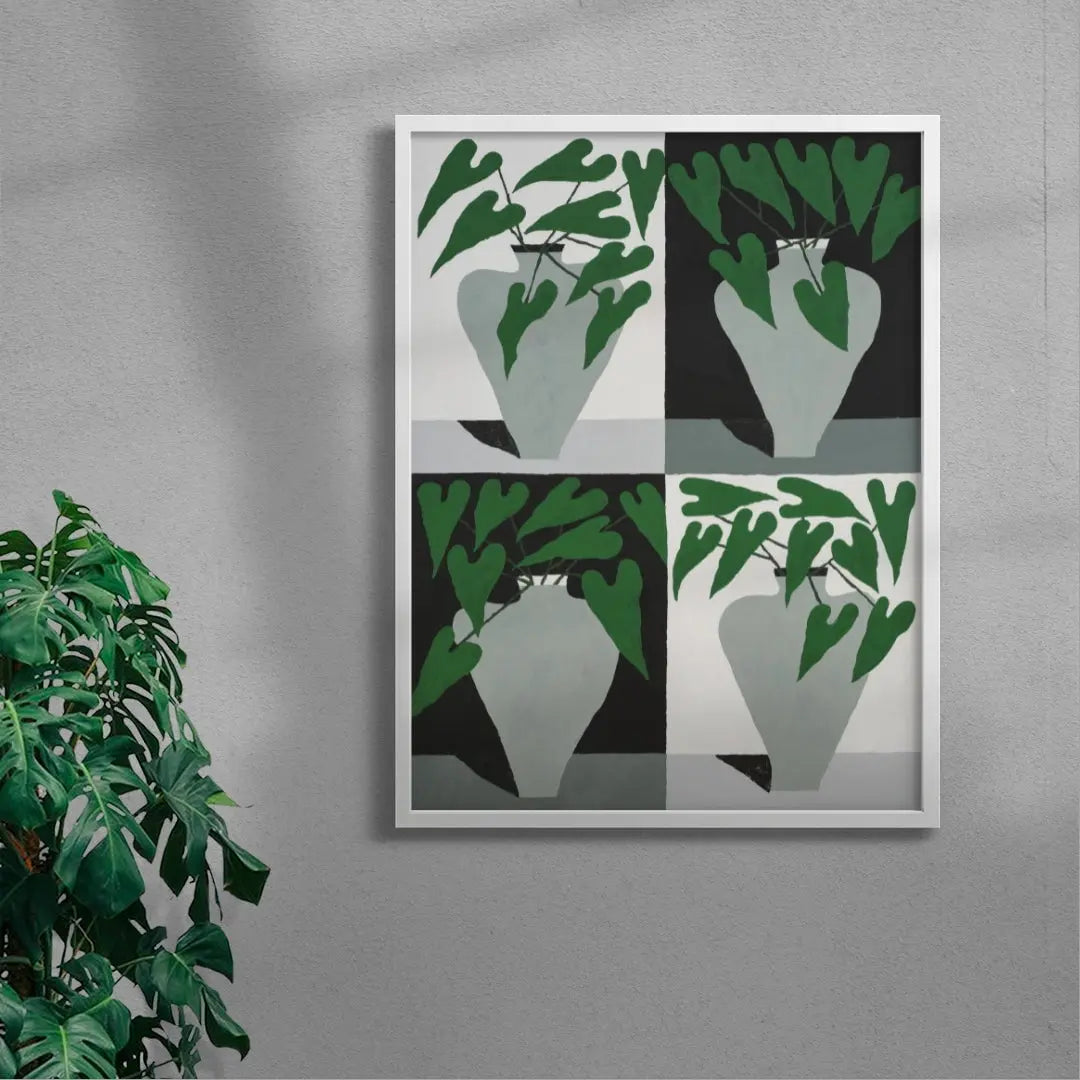 Vases x4 contemporary wall art print by Colby Edwards - sold by DROOL