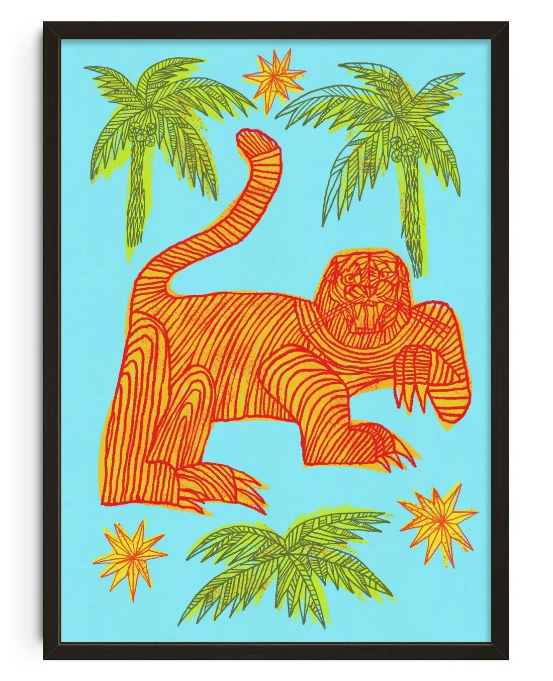 Le Tigre contemporary wall art print by Kwonny - sold by DROOL