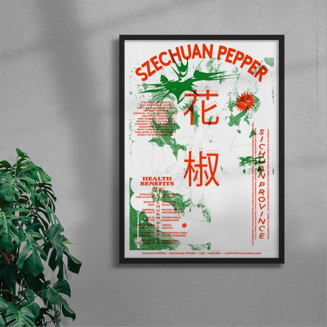 Szechuan Pepper contemporary wall art print by Studio Trikken - sold by DROOL