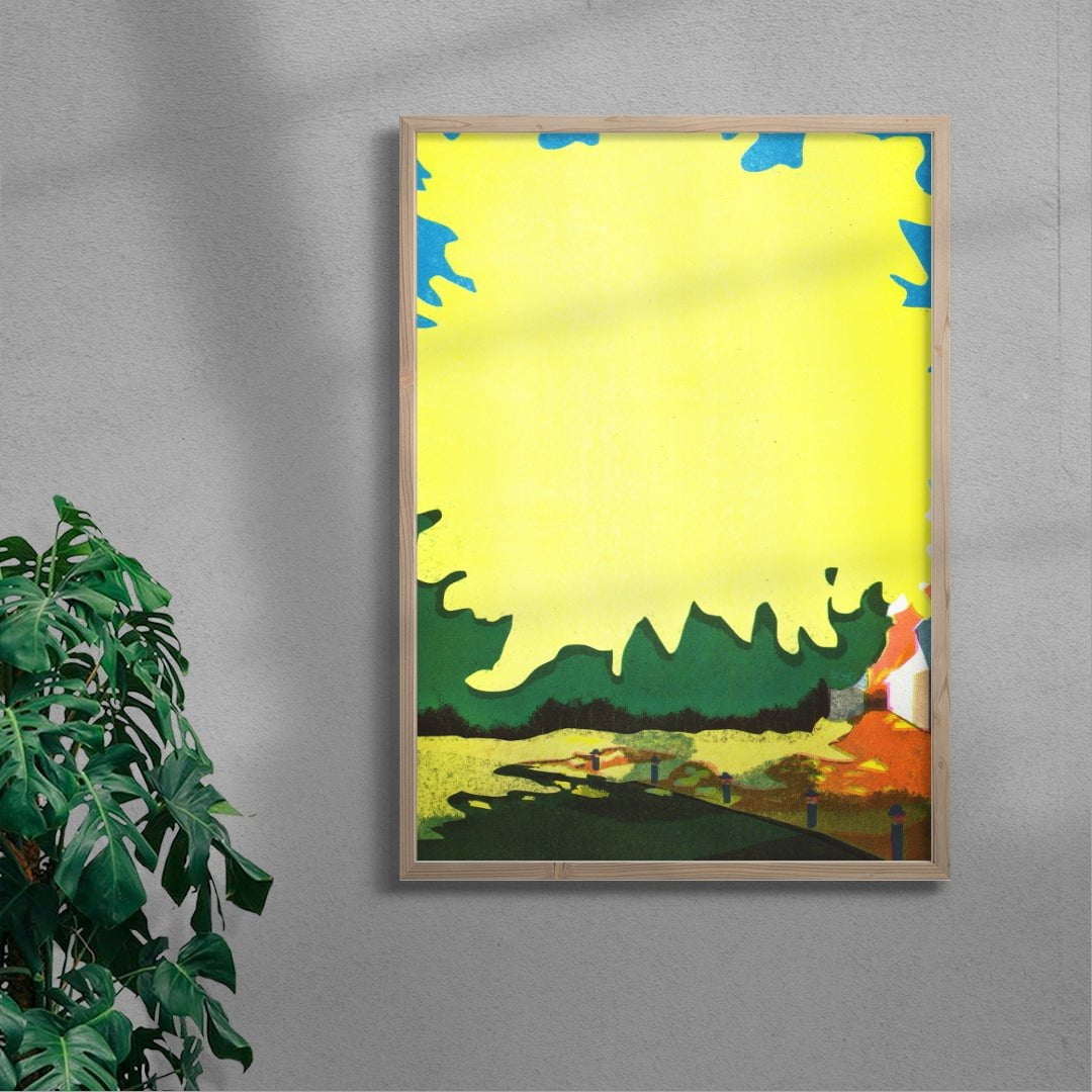 Ginkgo contemporary wall art print by Lily Kong - sold by DROOL