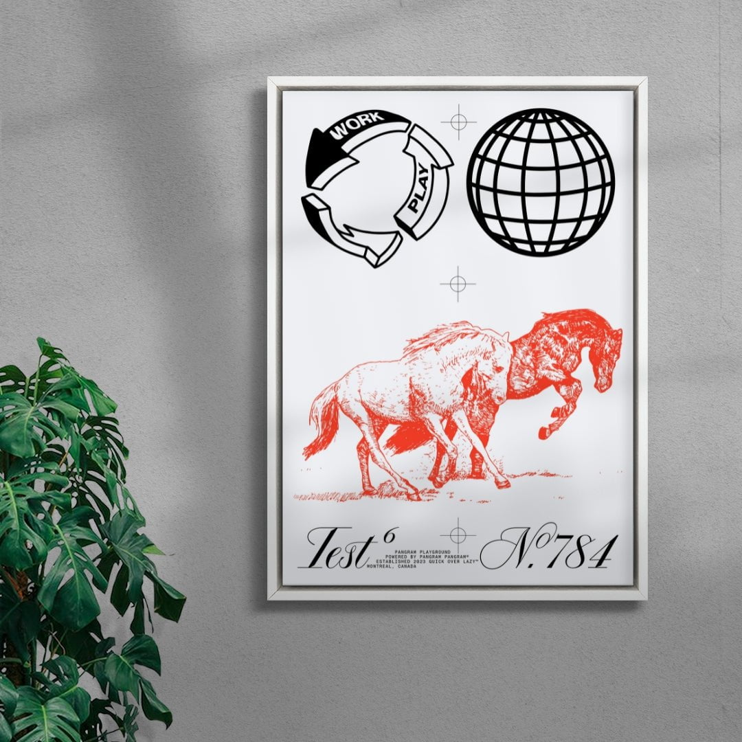 Work Play Balance contemporary wall art print by Pangram Pangram Foundry - sold by DROOL