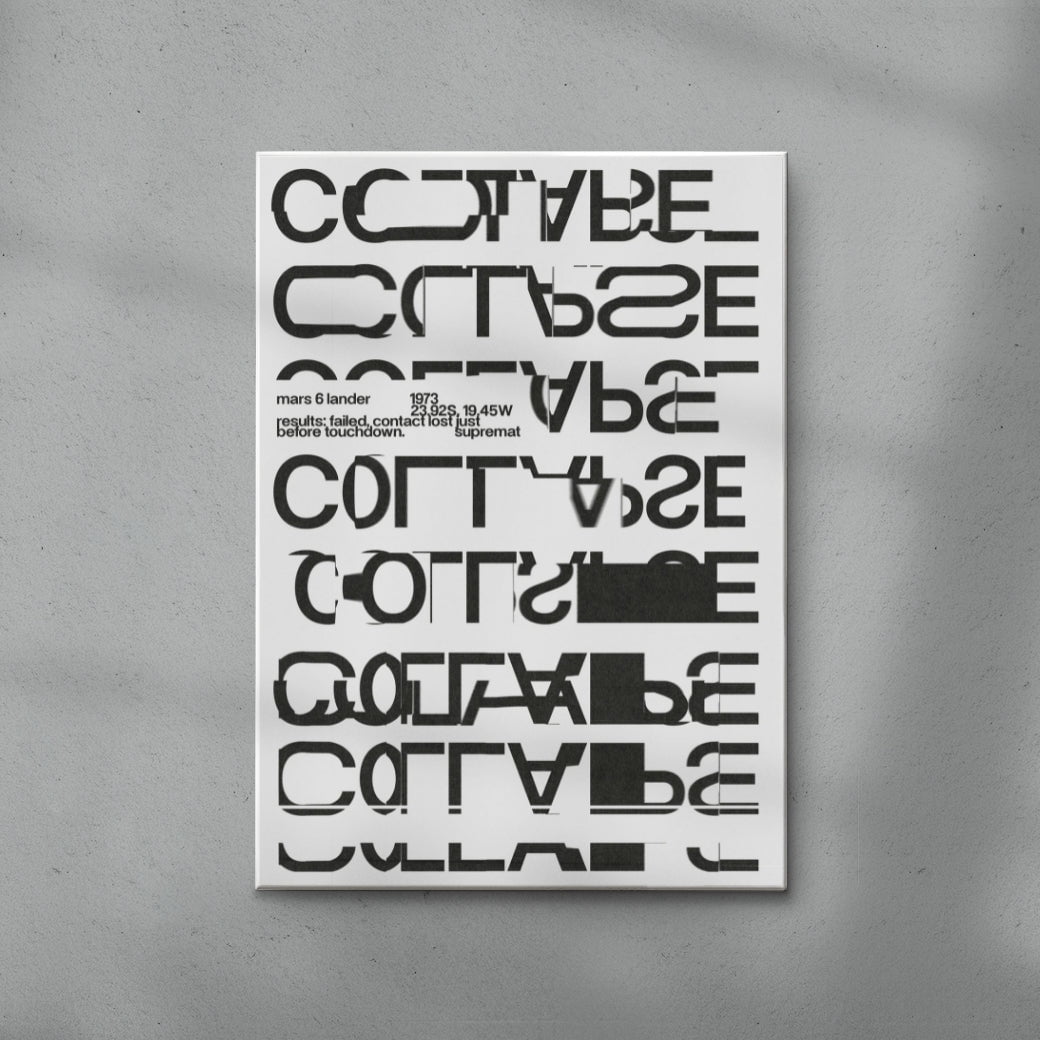 Collapse contemporary wall art print by Roman Post. - sold by DROOL
