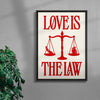 Love is the Law contemporary wall art print by Utsav Verma - sold by DROOL
