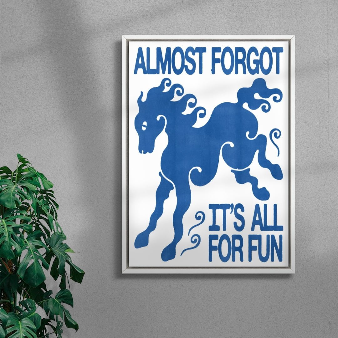 Almost Forgot contemporary wall art print by Alexander Khabbazi - sold by DROOL