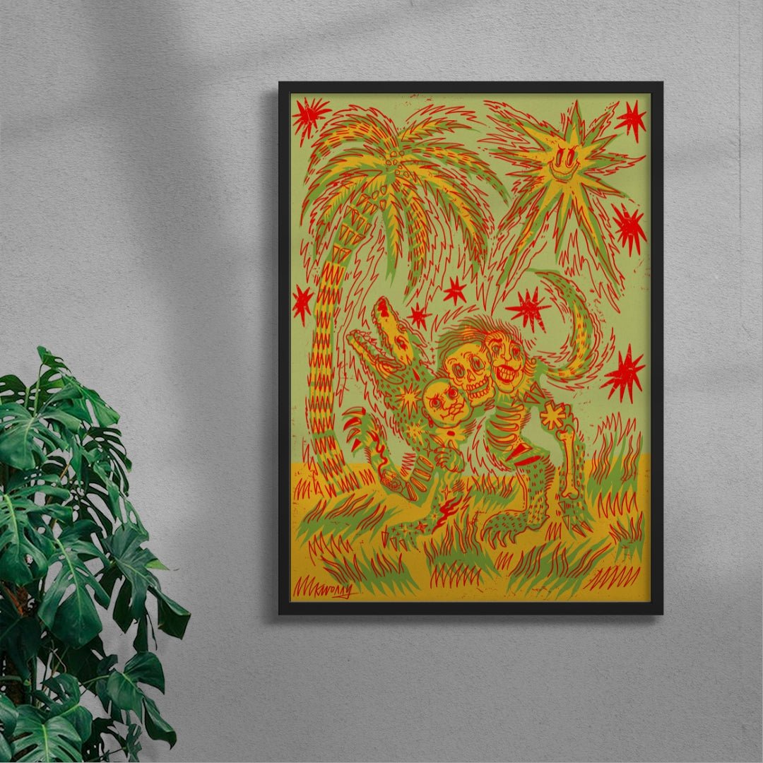 Blazing Hot contemporary wall art print by Kwonny - sold by DROOL