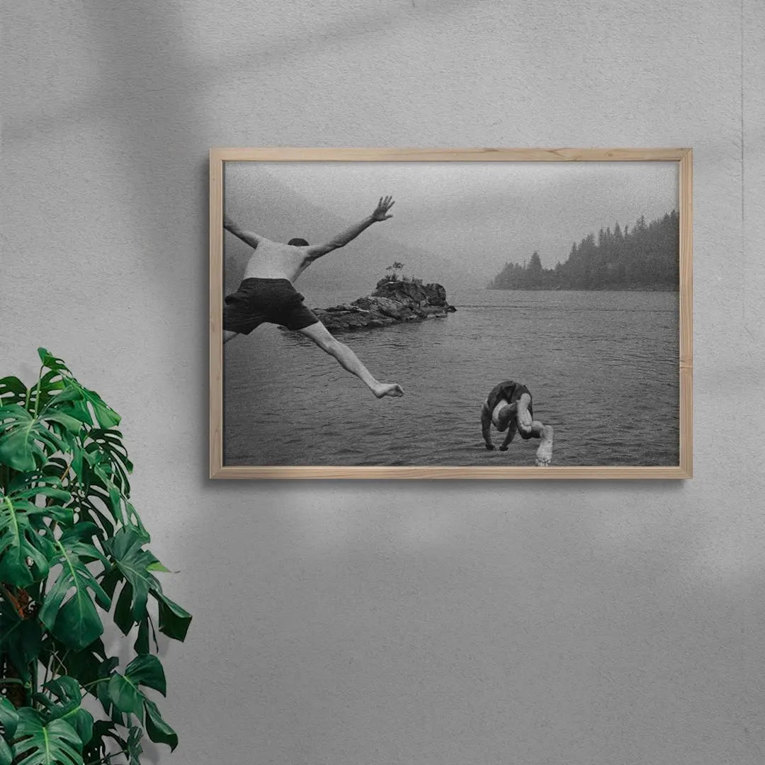Leaping In contemporary wall art print by Alex Botton - sold by DROOL