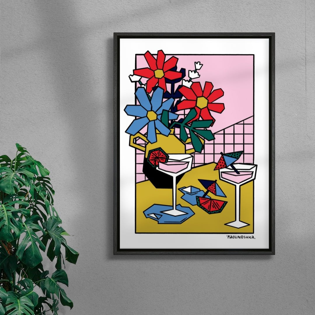 Apero contemporary wall art print by Paolinoshka - sold by DROOL