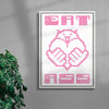Eat Ass contemporary wall art print by Eric Schwarz - sold by DROOL