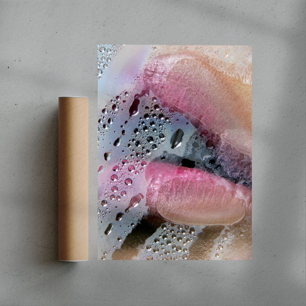 Kiss contemporary wall art print by Sarah McColgan - sold by DROOL