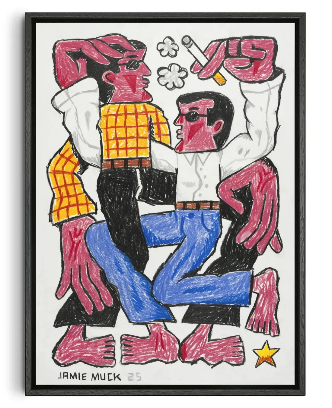 Unusual Greeting contemporary canvas print by Jamie Muck - sold by DROOL