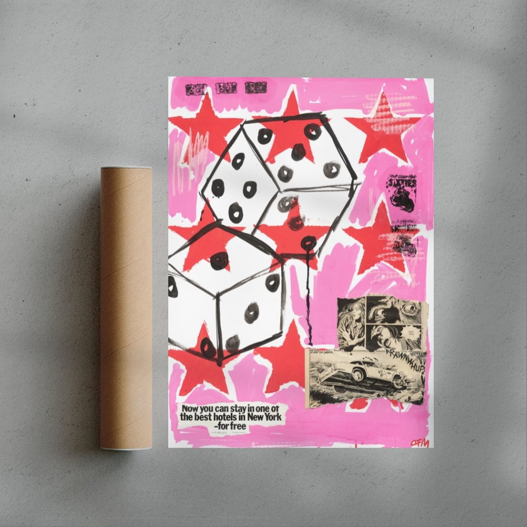 Fools Luck contemporary wall art print by Caitlin Flood-Molyneux - sold by DROOL