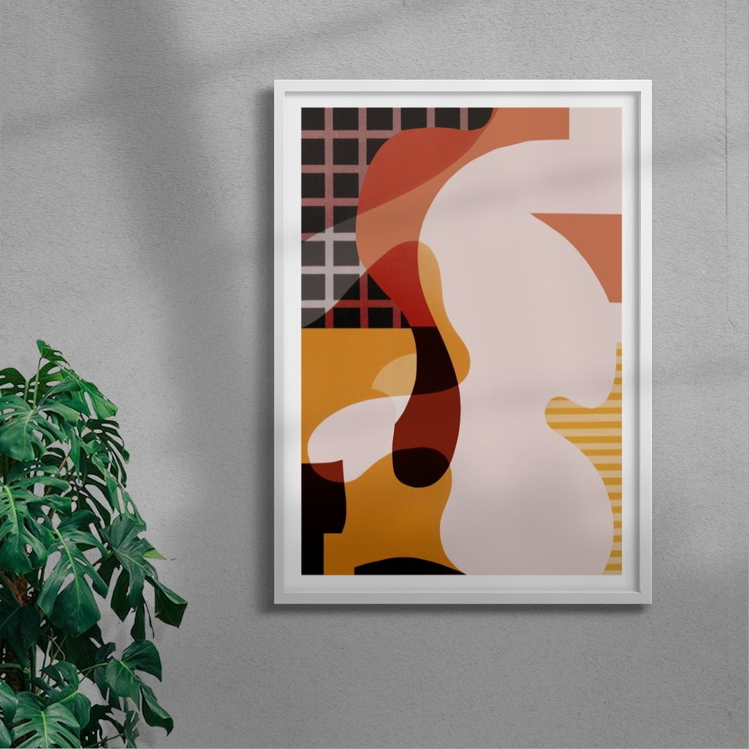 Homespun contemporary wall art print by Rikki Hewitt - sold by DROOL