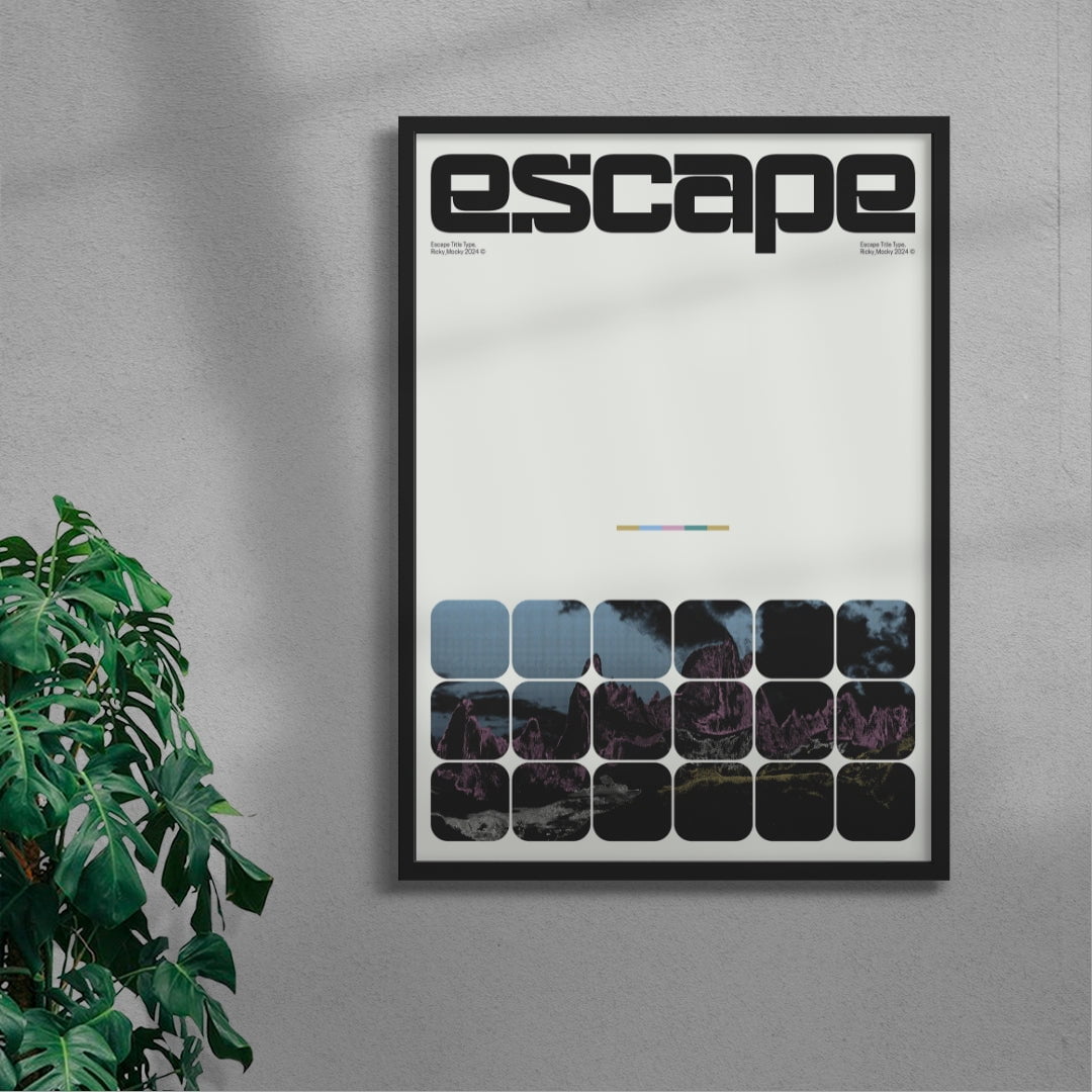 Escape contemporary wall art print by Ricky Mocky - sold by DROOL