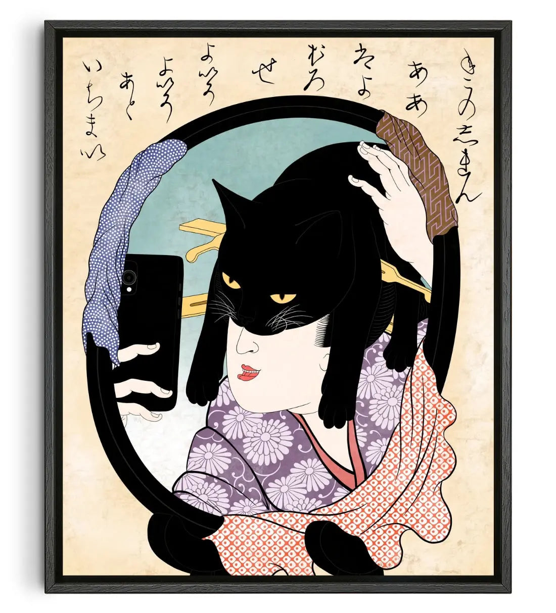 Batnyan contemporary canvas print by Yomi Kamoike - sold by DROOL