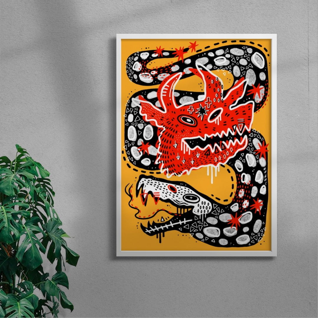 Best Friend contemporary wall art print by Kwonny - sold by DROOL