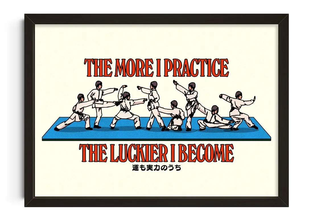 The More I Practice contemporary art print by Othman Zougam - sold by DROOL