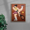 Tennis player contemporary wall art print by Juan de la Rica - sold by DROOL