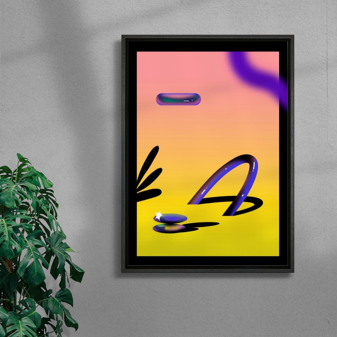 Sunny contemporary wall art print by Tolga Tarhan - sold by DROOL